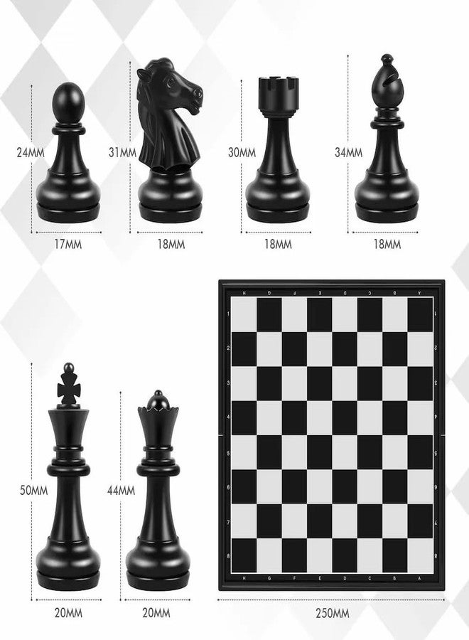 JBM ENTERPRISE Magnetic Chess Board Set | Portable Travel Chess Game for Kids & Adults | Foldable Chess Set with Storage - Image 2